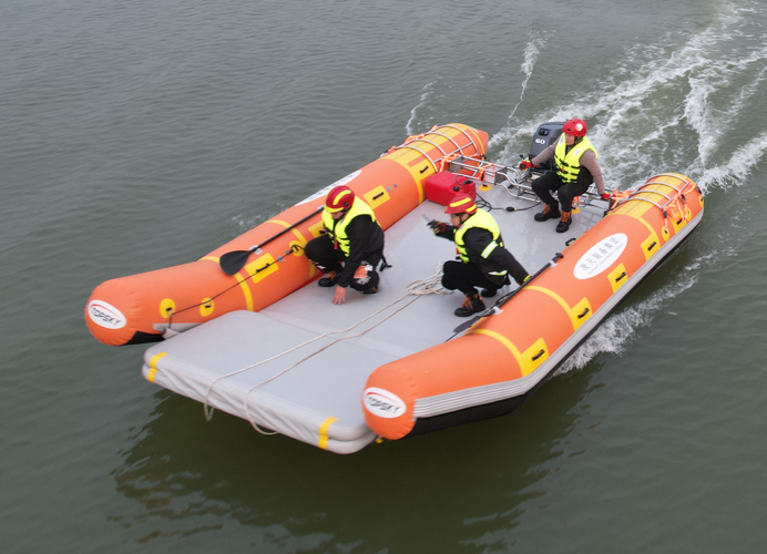 充氣救援運輸船（第3代，輕型+裝配式+水域救援綜合監控裝置+60馬力舷外機）LT-FYJ25